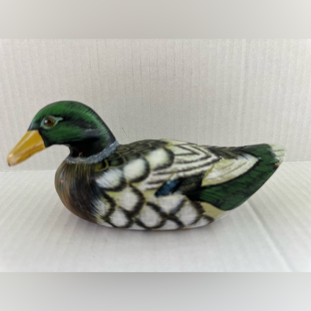 Handcrafted Wooden Duck Figurine - Picture 8 of 14